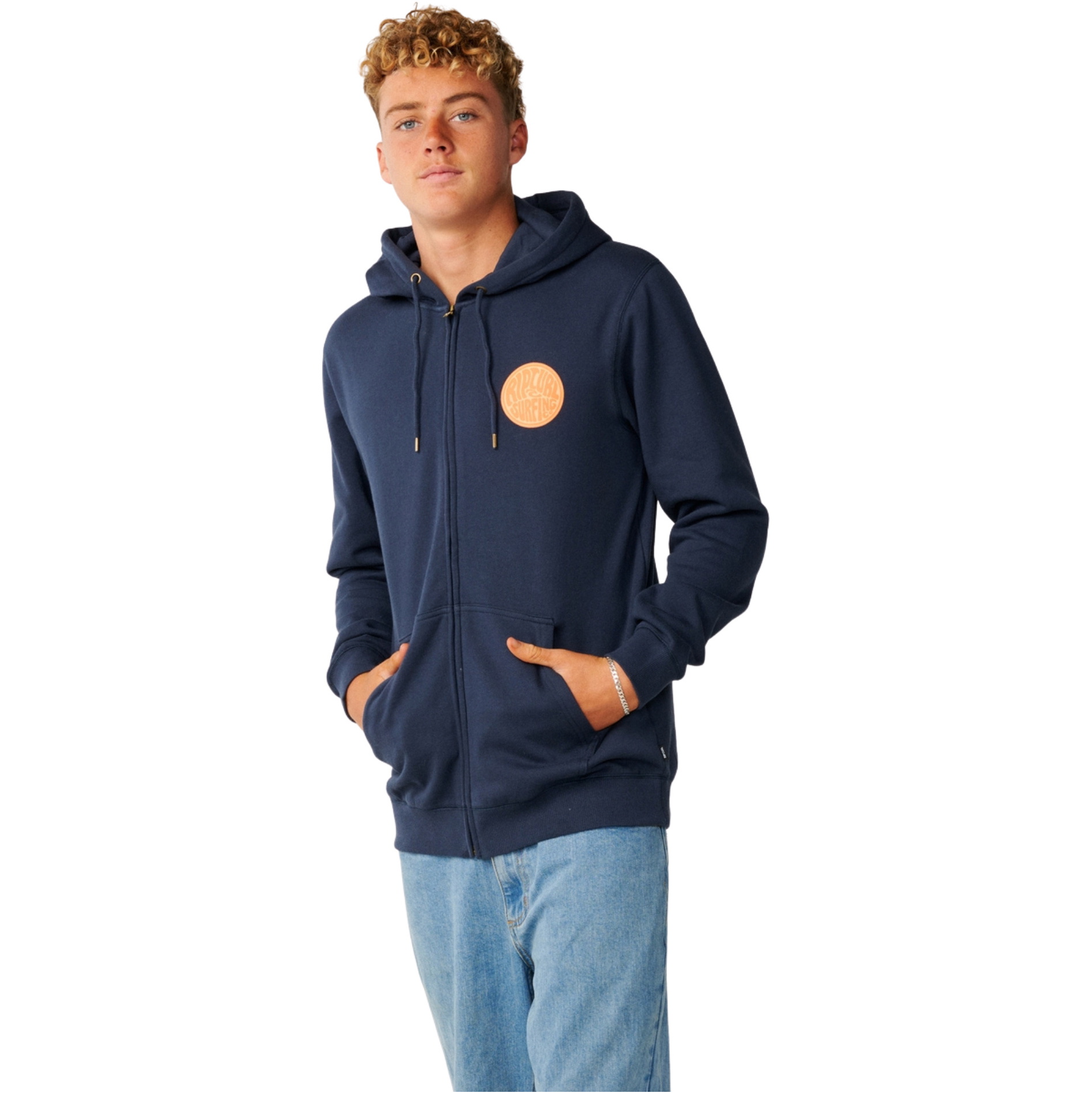 2026 Rip Curl M&auml;nner Strömlinien-Reißverschluss Durch Fleece 0CQMFL - Dark Navy